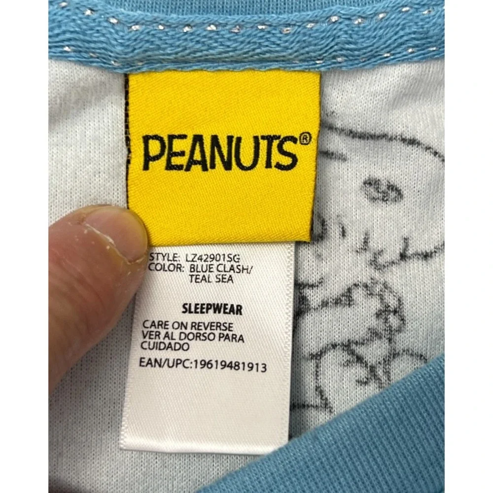 Peanuts Snoopy Woodstock Pajama Top Girls Large 12/14 Long Sleeve Sleep Shirt